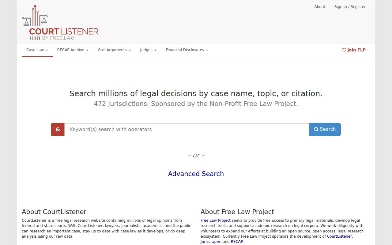 Minnesota court records and federal docket access through CourtListener