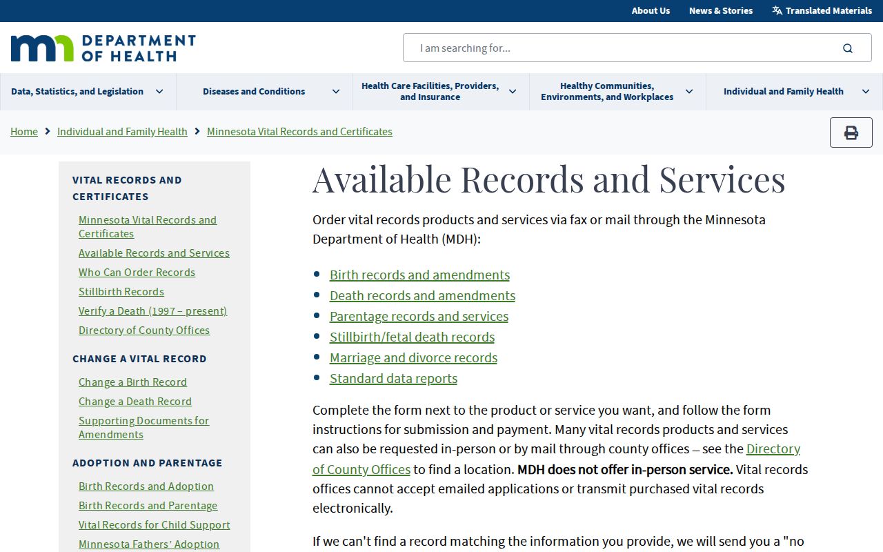 Minnesota marriage and divorce records county custody guidance