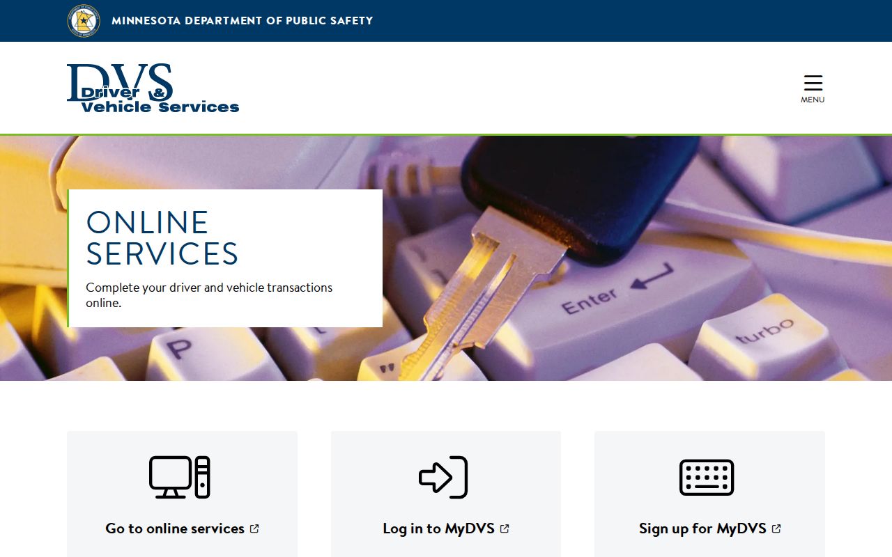 Minnesota traffic records through MyDVS online services